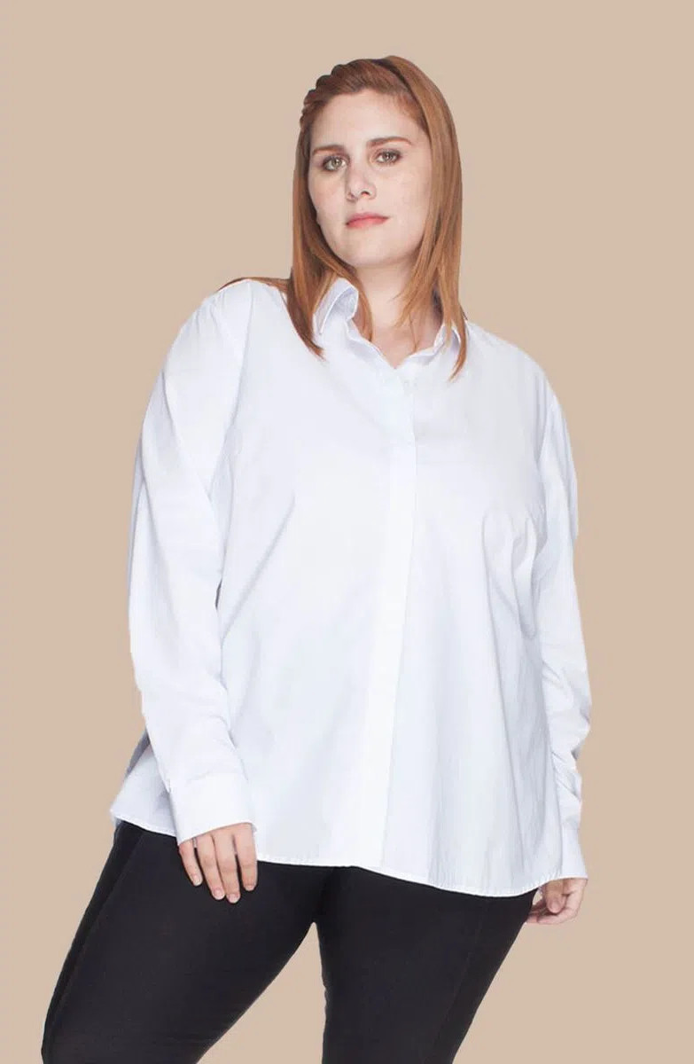 Camisa branca evasê - Onde comprar online