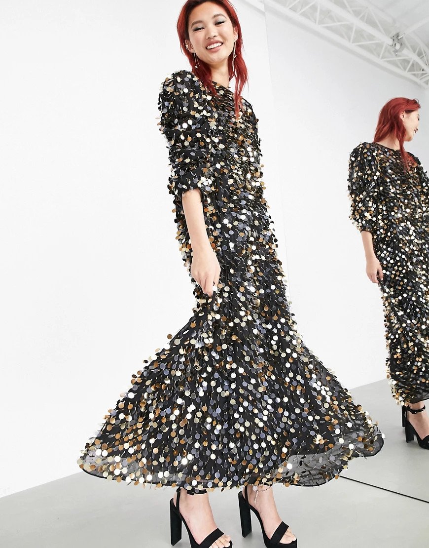 Vestido de paetês ASOS - Comprar online